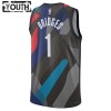 Dres Brooklyn Nets Mikal Bridges Nike 2023-24 City Edition Crno Swingman - Dječji